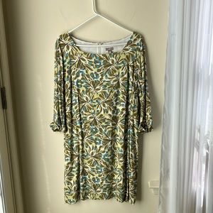 J.Jill floral green dress 16P